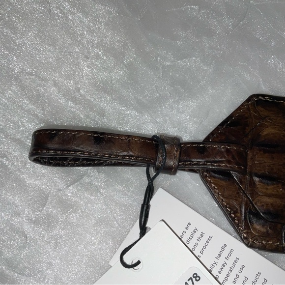 Brahmin Luggage Tag, Cocoa Brown Vintage Melbourneurne, NWT - Picture 2 of 5